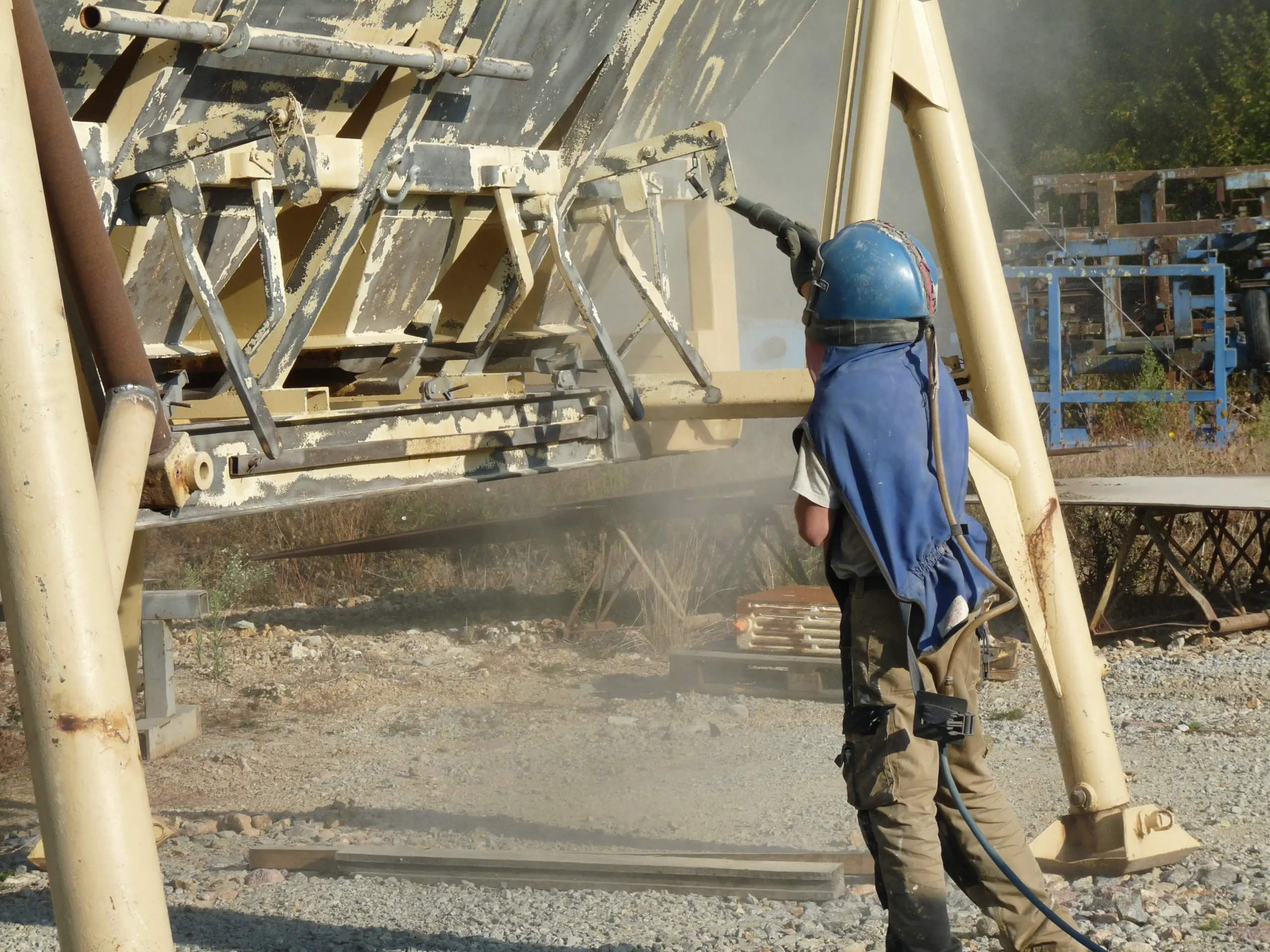 Sablage industriel et préparation de surface en France
